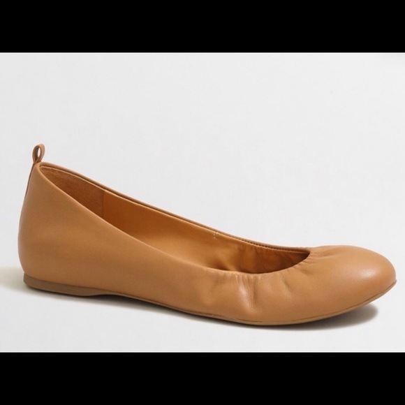 J. Crew Shoes - J. Crew Anya Tan Leather Flats